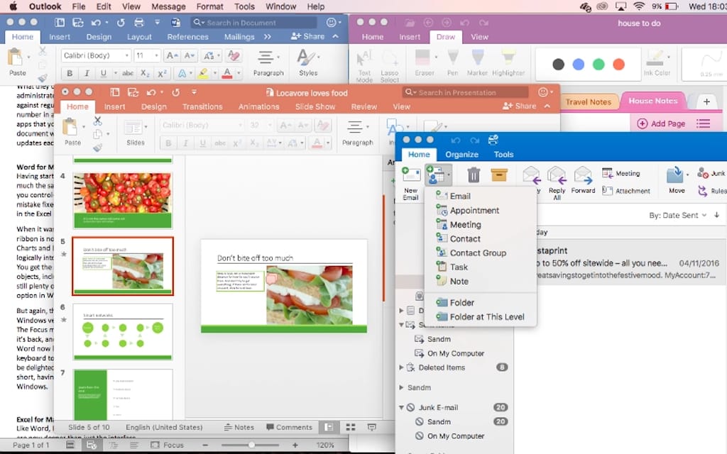 Microsoft Office 2016 Applications on Mac