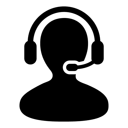 Customer service representative icon with headset