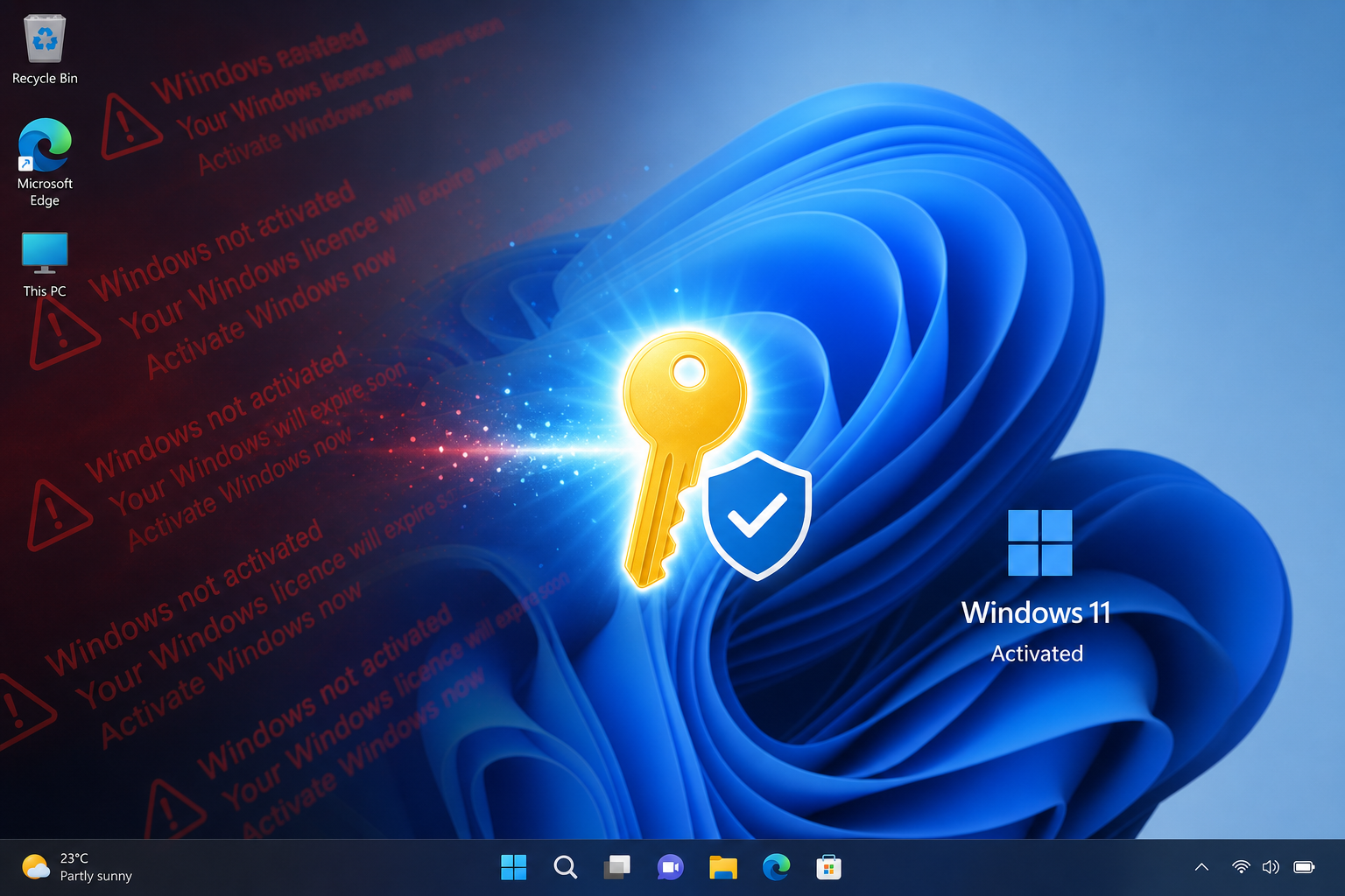 Pirated Windows installation risk versus genuine Windows licence security protection