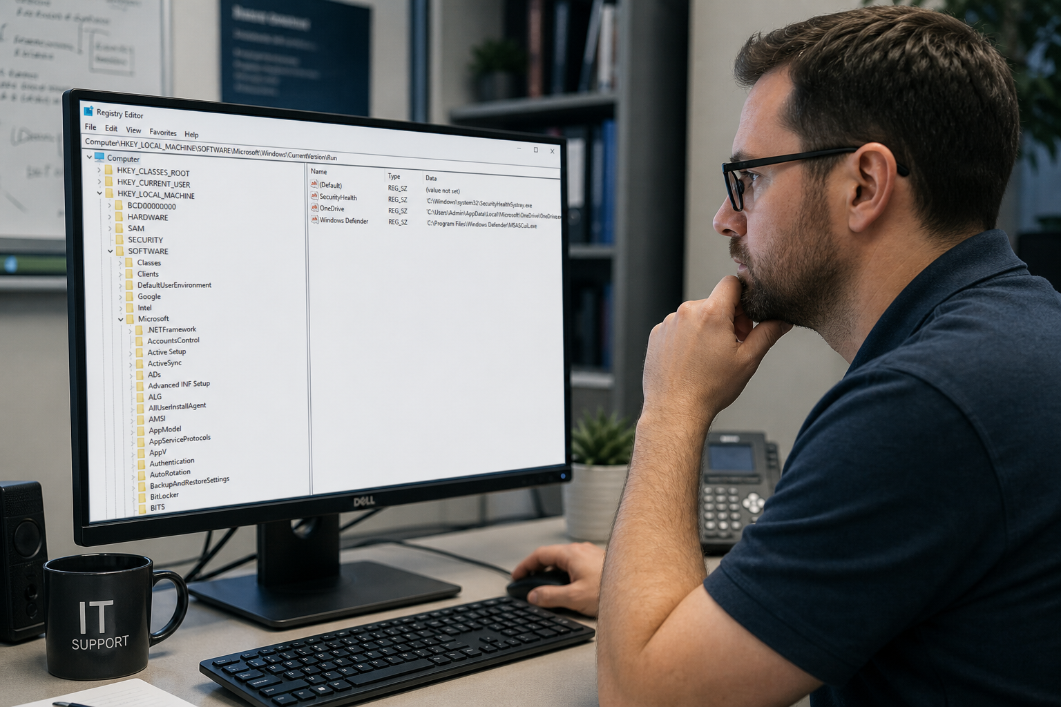 IT admin auditing registry for dangling COM object risks