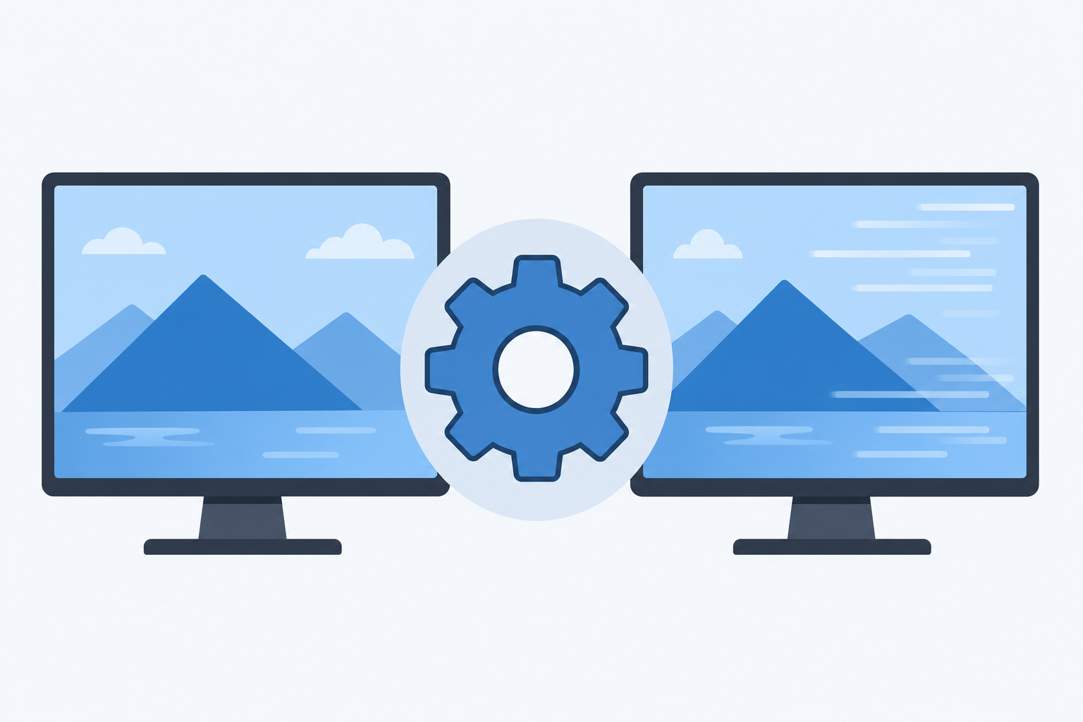 Adjusting Windows 11 settings for dual monitor display scaling